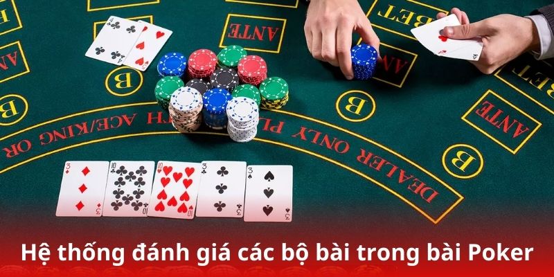 Hệ thống sảnh đá gà 88 đánh giá các bộ bài trong bài Poker